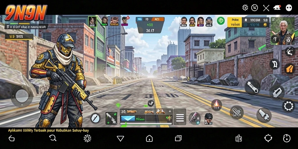 Screenshot 9N9N menampilkan antarmuka aplikasi Utility yang menarik.