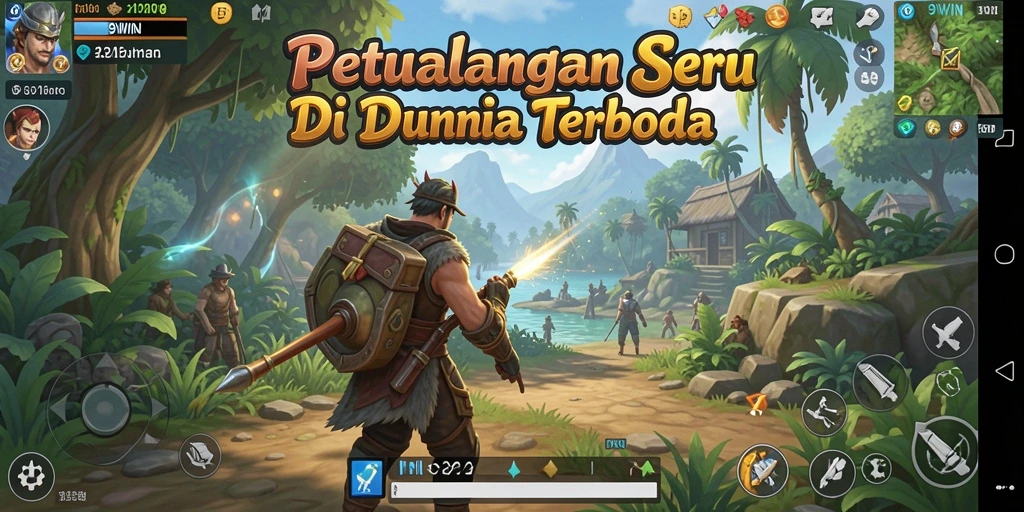 Gameplay 9WIN menampilkan petualangan seru di dunia terbuka.