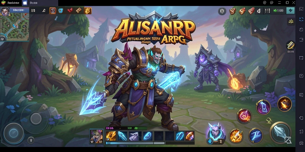 Tampilan gameplay menarik ALISANRP dengan pertempuran epik dan karakter unik.