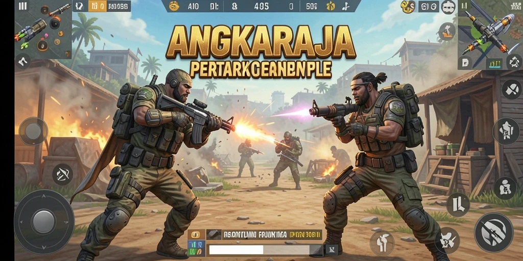 Gameplay seru ANGKARAJA dalam suasana Battle Royale.