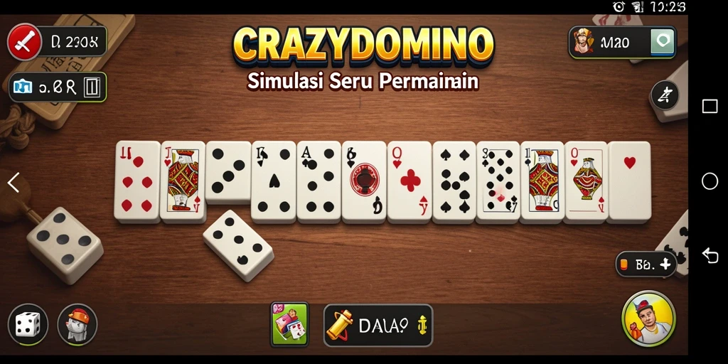 Tampilan gameplay menarik dalam CRAZYDOMINO yang menunjukkan keseruan permainan.
