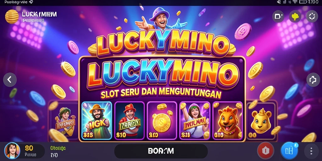 Tampilan gameplay seru dan menarik dari LUCKYMINO Slot.