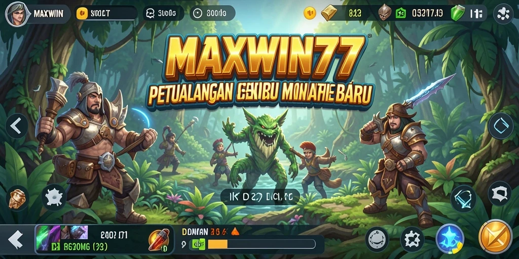 Tangkapan layar gameplay MAXWIN77 menunjukkan aksi seru dalam petualangan.
