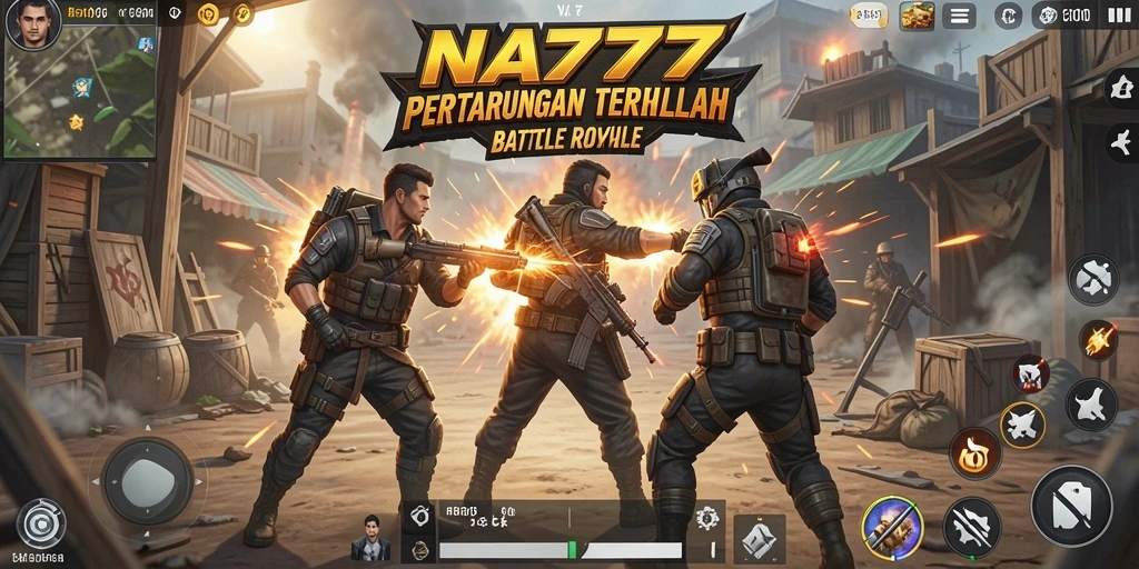 Gameplay seru di arena Battle Royale NA777 dengan banyak aksi.