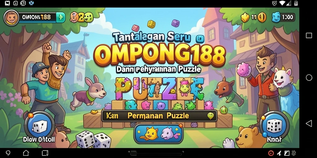 Screenshot gameplay OMPONG188 menunjukkan tantangan Puzzle yang menarik.