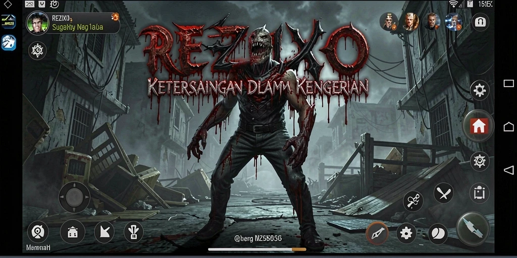 Tangkapan layar <strong>REZIXO</strong> menampilkan momen menegangkan saat karakter berhadapan dengan hantu.