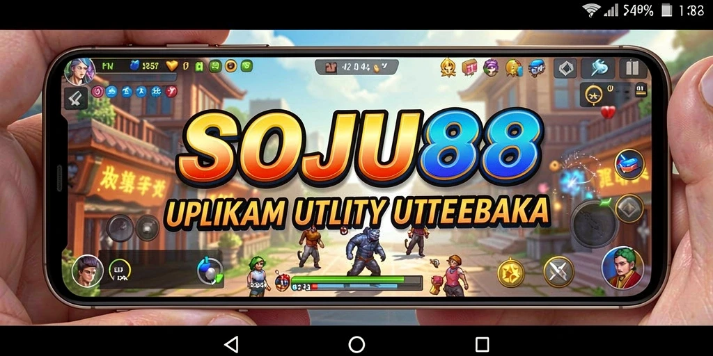 Tampilan antarmuka utama SOJU88 dengan fitur-fitur Utility.