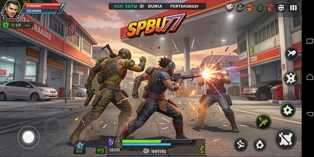 Tampilan menarik dari gameplay seru SPBU77.