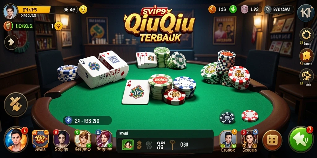 Tampilan permainan QiuQiu yang seru dan interaktif dalam SVIP9.