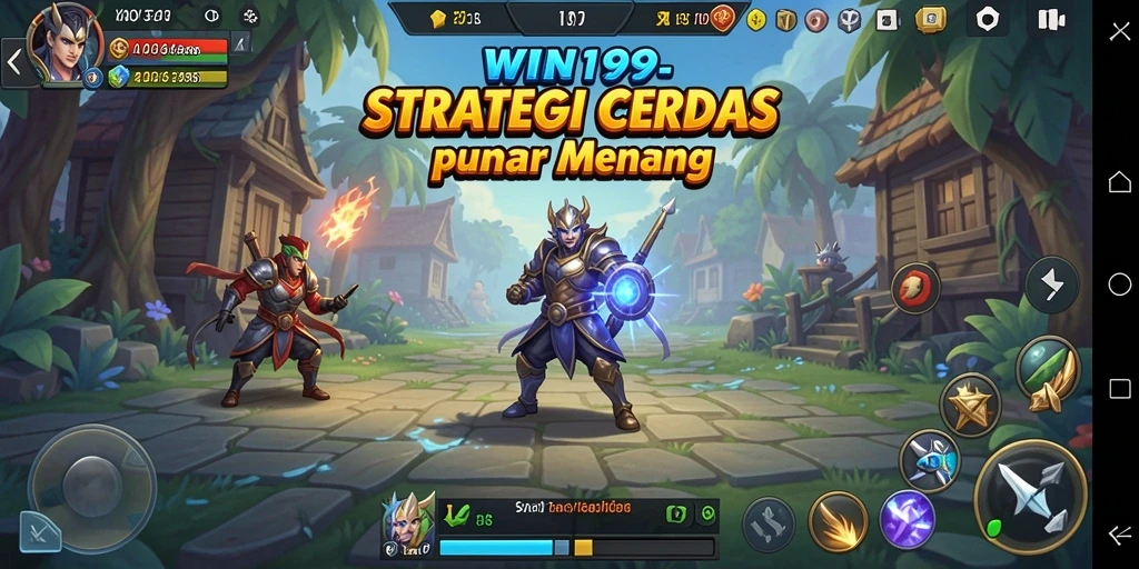Tangkapan layar gameplay WIN199 menampilkan pertempuran strategis yang intens.
