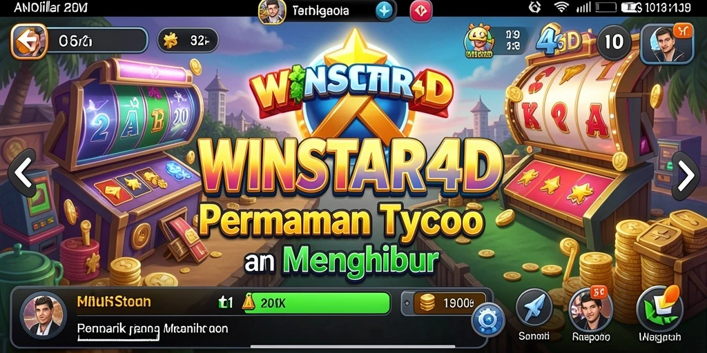 Screenshot gameplay WINSTAR4D menampilkan aktivitas pengelolaan bisnis Tycoon.
