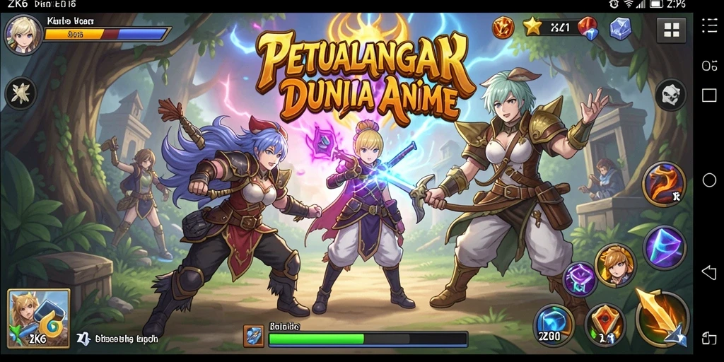 Gameplay ZK6 yang seru dalam dunia Anime.